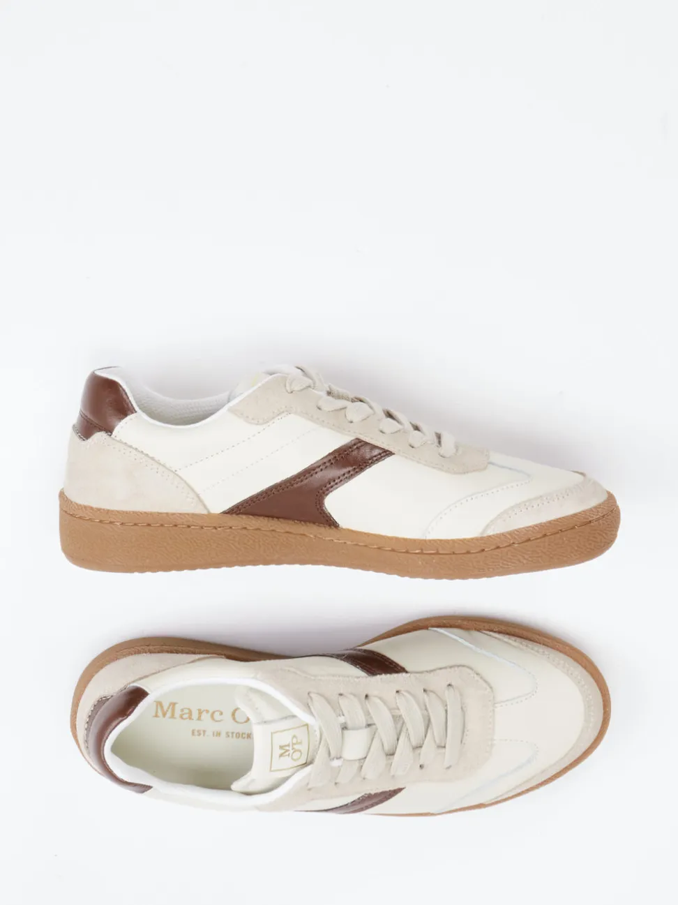 Marc O'Polo – Sneaker aus Glattleder und Veloursleder