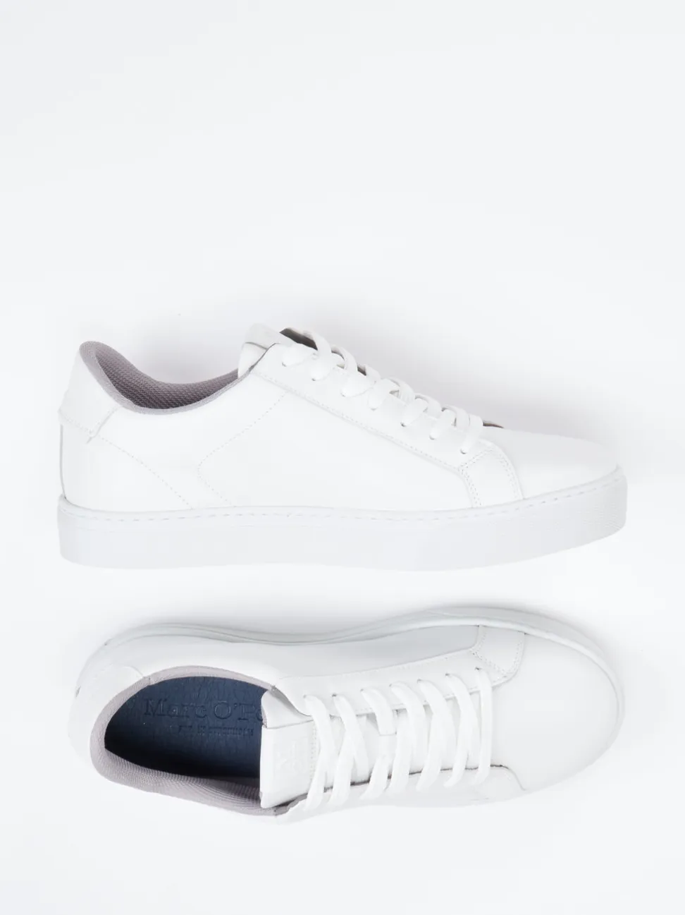 Marc O'Polo – Sneaker aus Glattleder in Offwhite