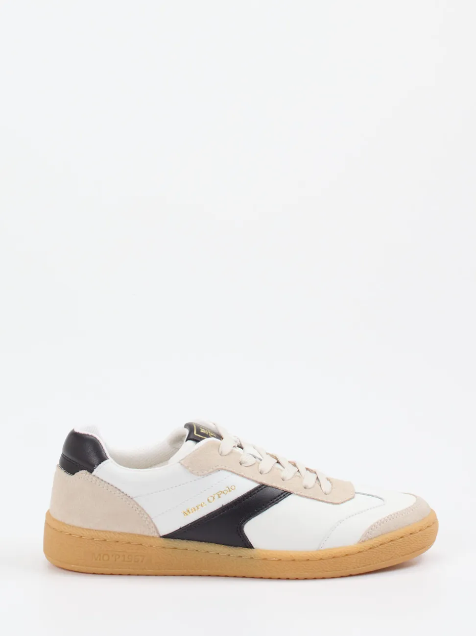 Marc O'Polo – Sneaker aus Kalbleder und Veloursleder Weiß