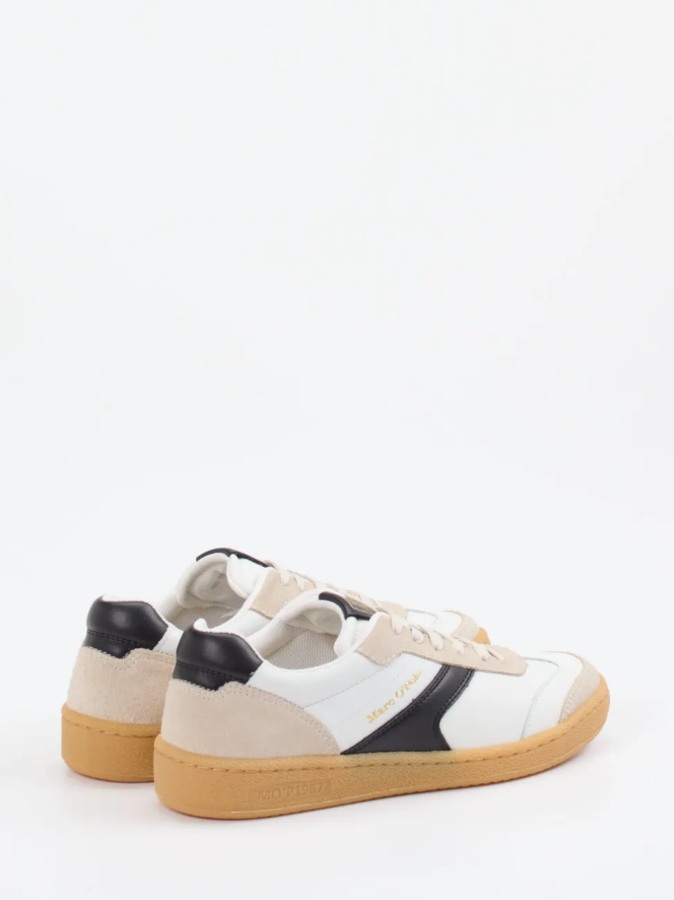 Marc O'Polo – Sneaker aus Kalbleder und Veloursleder Weiß
