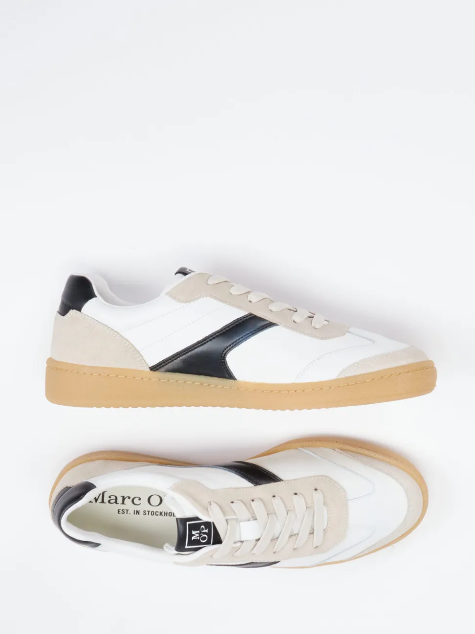 Marc O'Polo – Sneaker aus Lammleder in Weiß