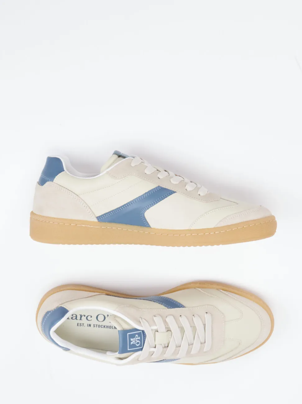 Marc O'Polo – Sneaker aus Leder in Beige
