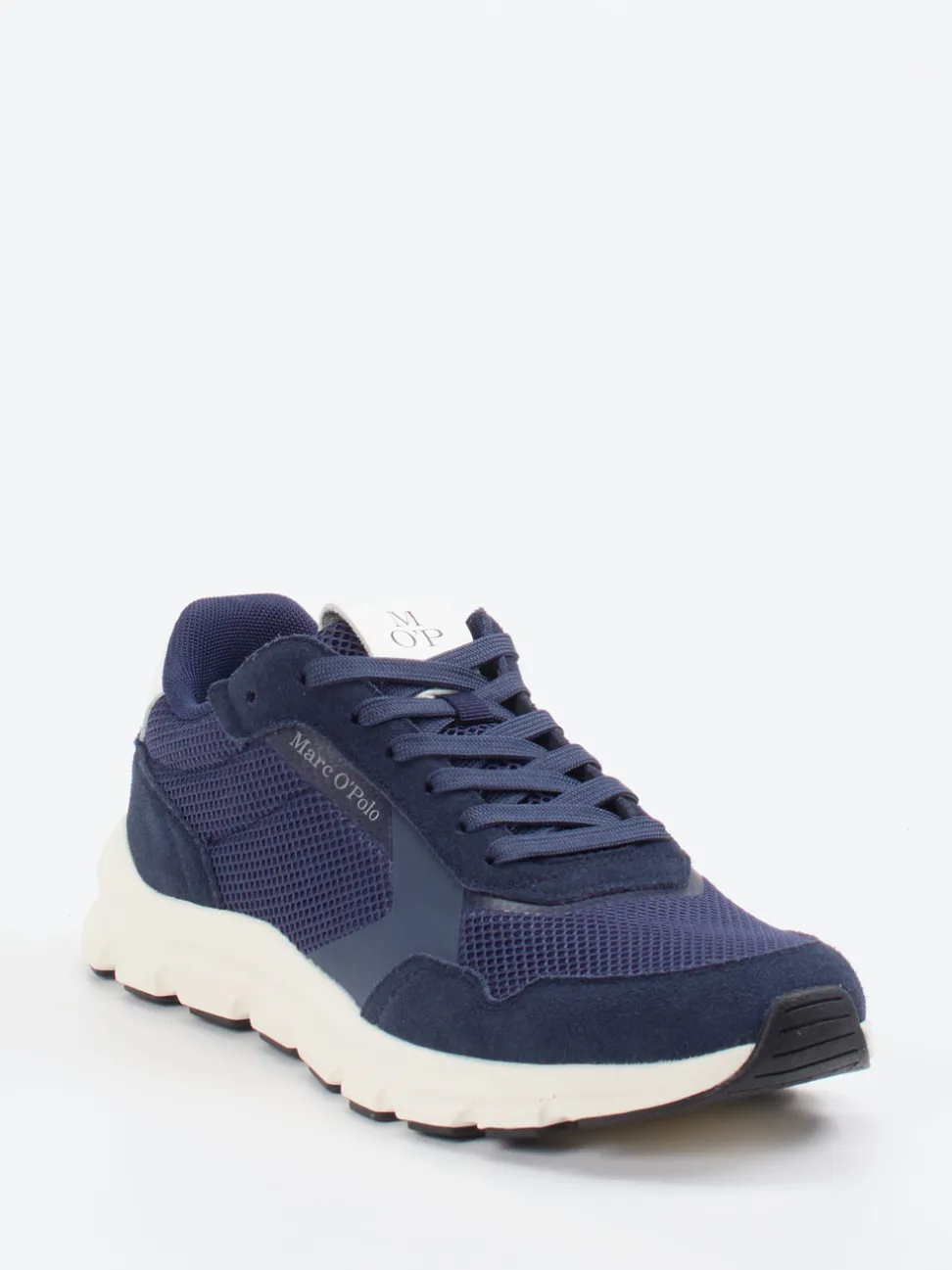 Marc O'Polo – Sneaker aus Textil und Veloursleder Blau