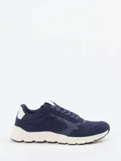 Marc O'Polo – Sneaker aus Textil und Veloursleder Blau