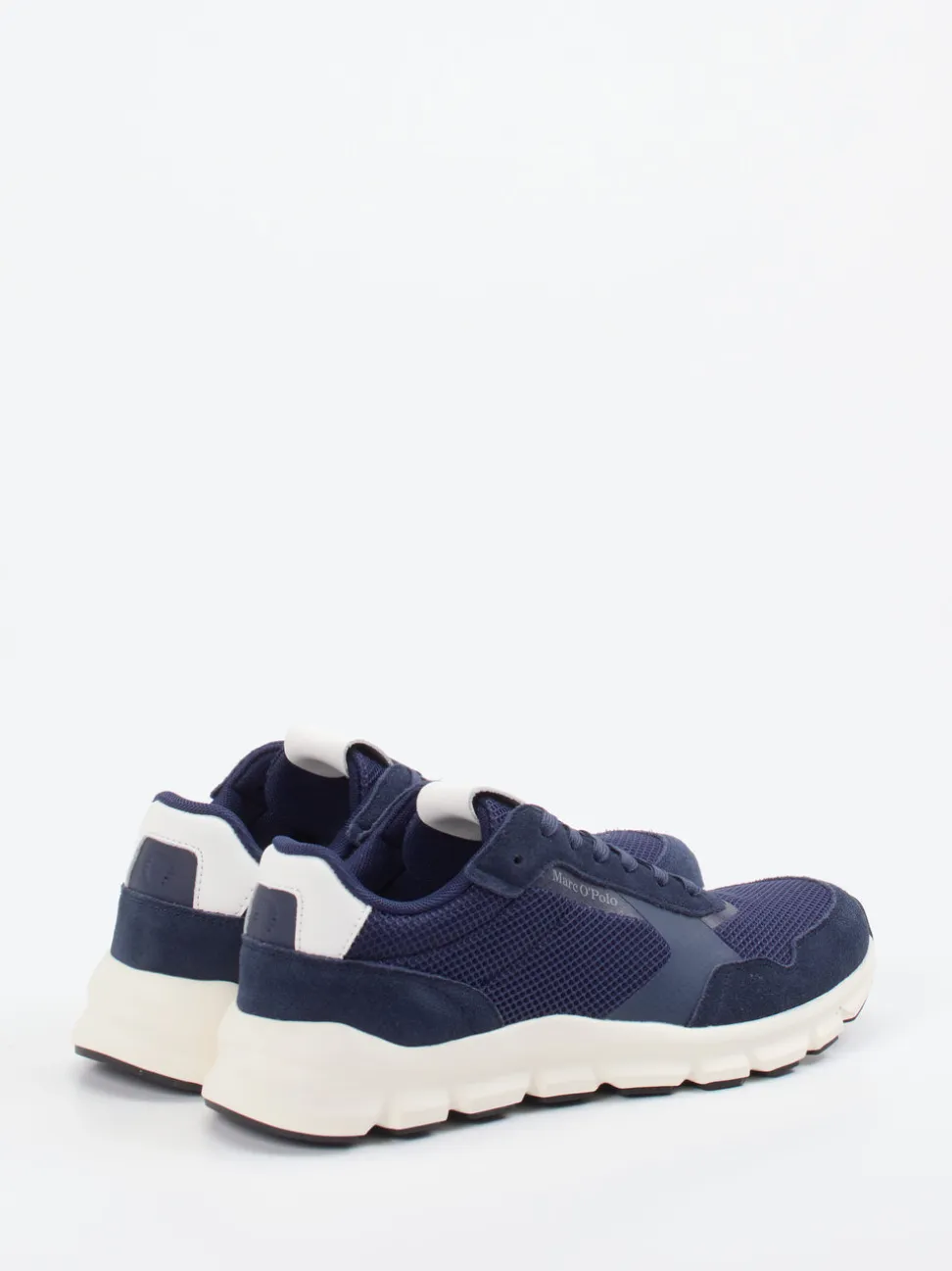 Marc O'Polo – Sneaker aus Textil und Veloursleder Blau