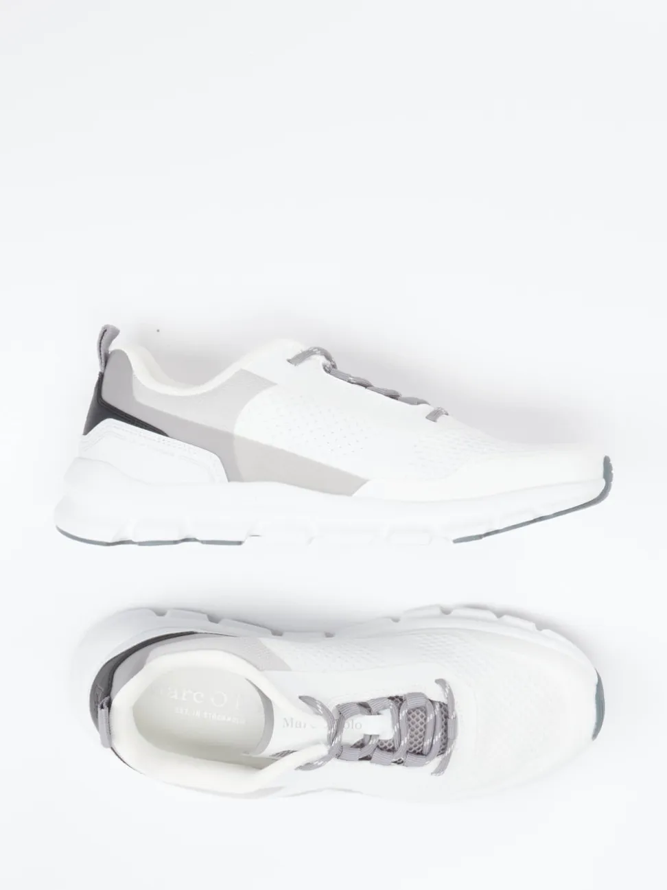 Marc O'Polo – Sneaker aus Textil in Off-White