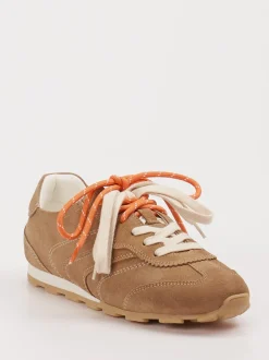 Marc O'Polo – Sneaker aus Veloursleder sandbraun