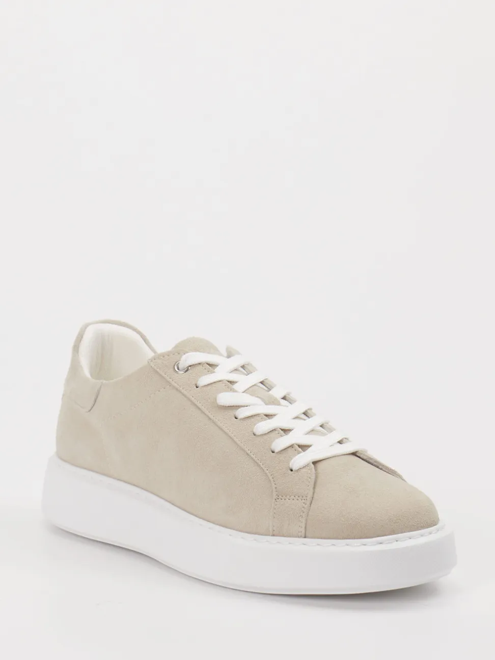 Marc O'Polo – Sneaker aus Veloursleder beigegrau