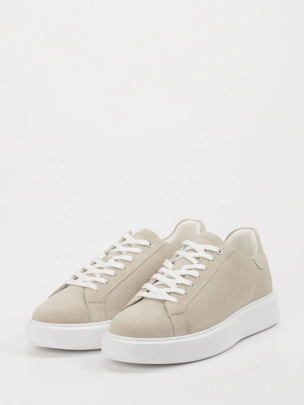 Marc O'Polo – Sneaker aus Veloursleder beigegrau