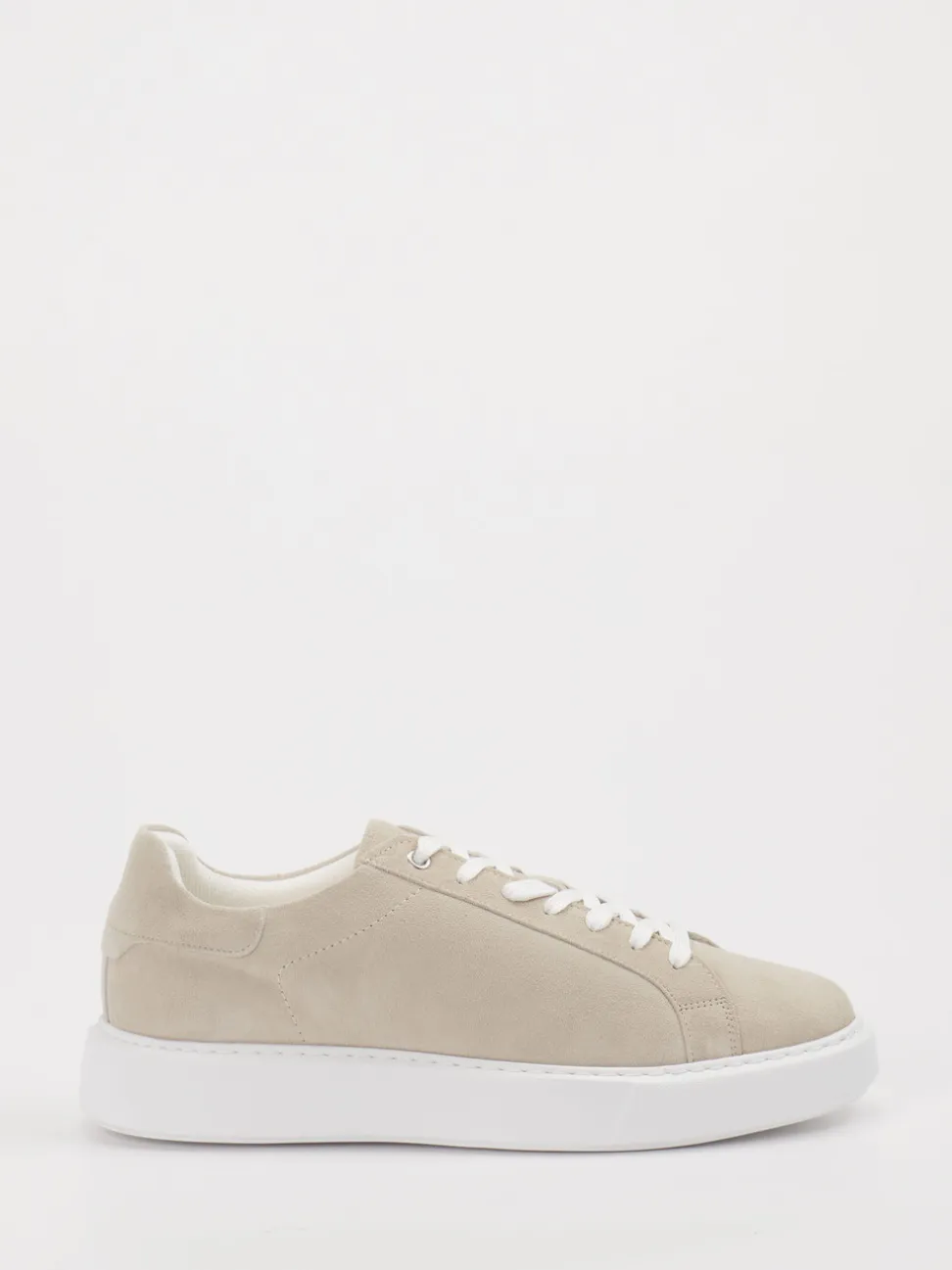 Marc O'Polo – Sneaker aus Veloursleder beigegrau