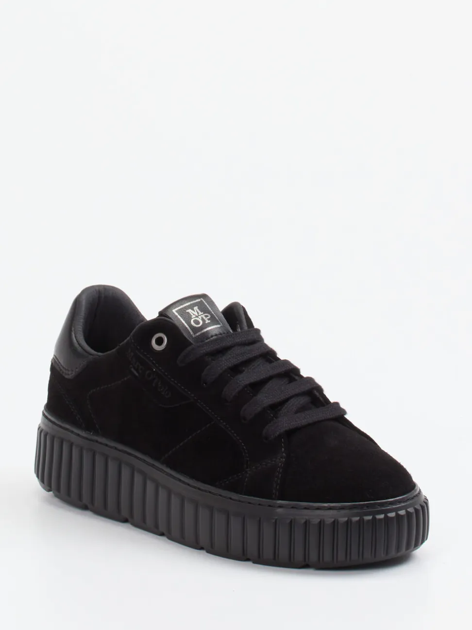 Marc O'Polo – Sneaker aus Veloursleder Schwarz