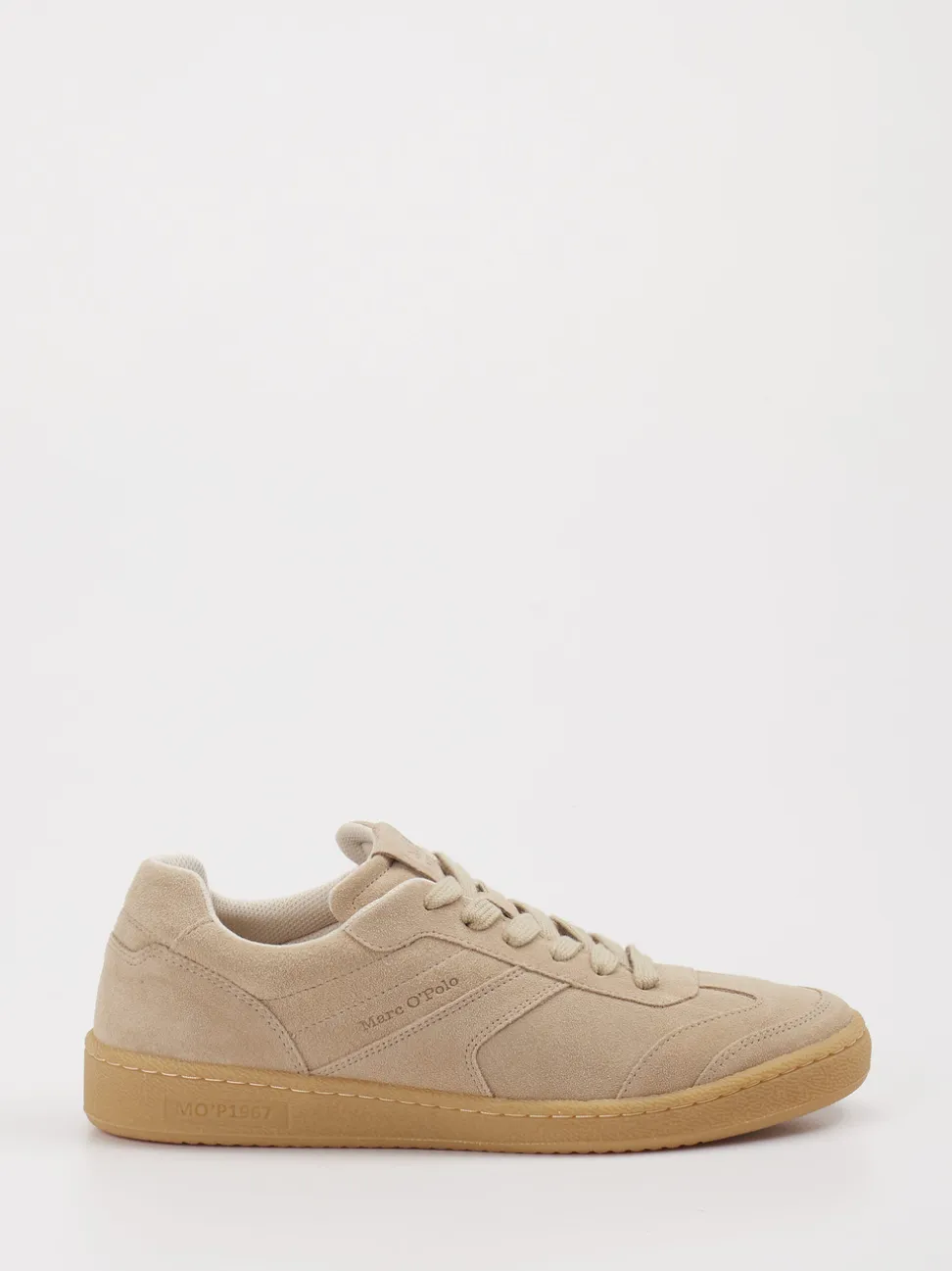 Marc O'Polo – Sneaker aus Veloursleder beige