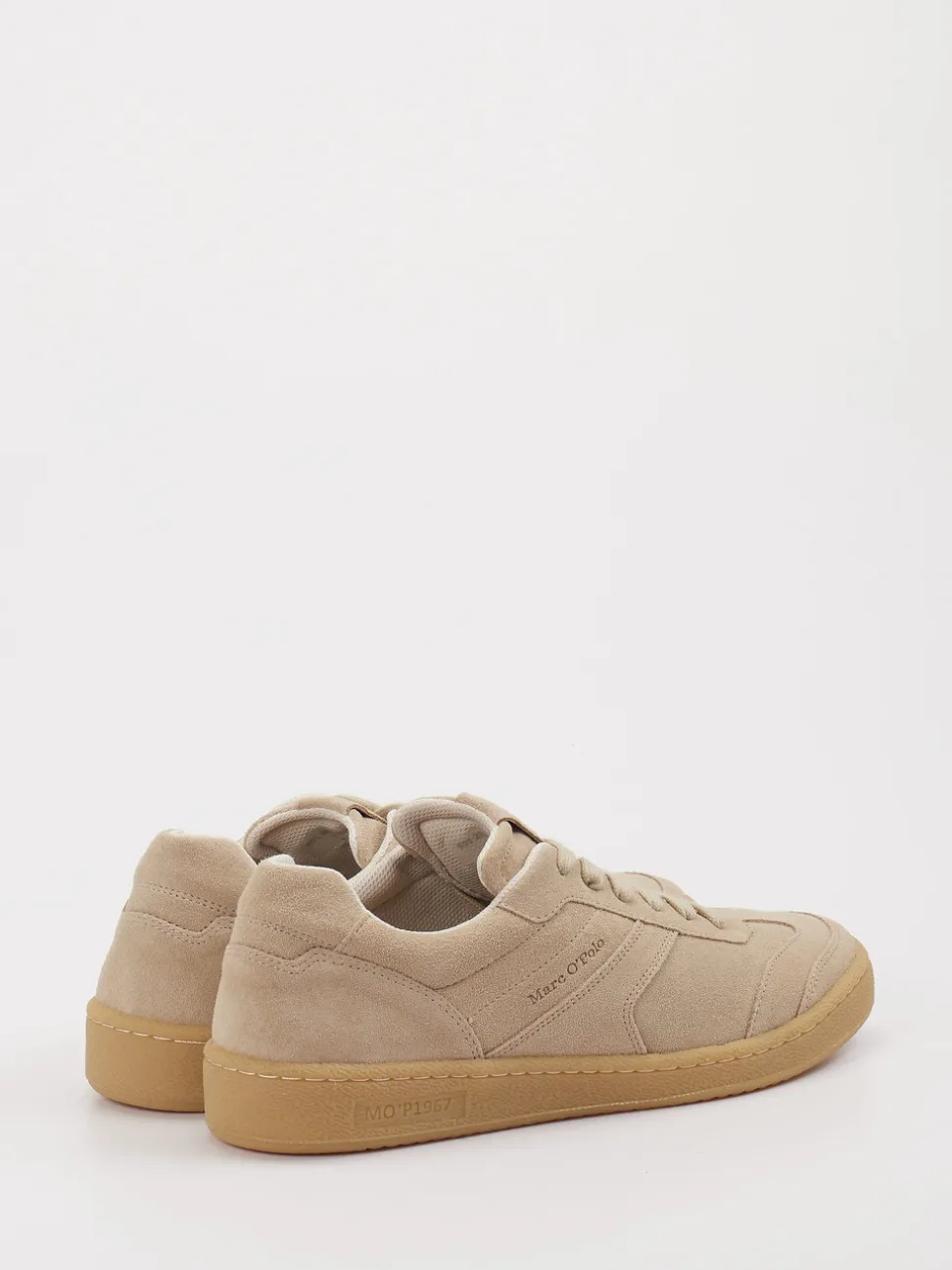 Marc O'Polo – Sneaker aus Veloursleder beige