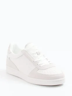 Marc O'Polo – Sneaker aus Velourleder und Glattleder Weiß