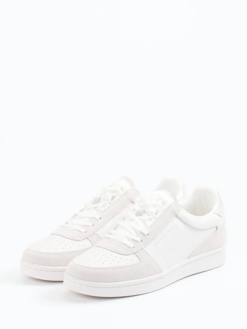 Marc O'Polo – Sneaker aus Velourleder und Glattleder Weiß