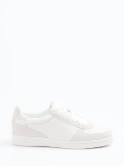 Marc O'Polo – Sneaker aus Velourleder und Glattleder Weiß