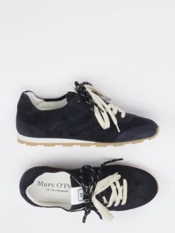 Marc O'Polo – Sneaker aus Veloursleder Dunkelblau