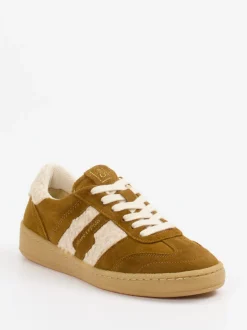 Marc O'Polo – Sneaker aus Veloursleder cognacbraun