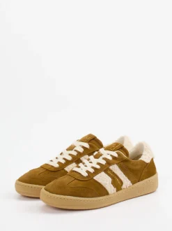 Marc O'Polo – Sneaker aus Veloursleder cognacbraun