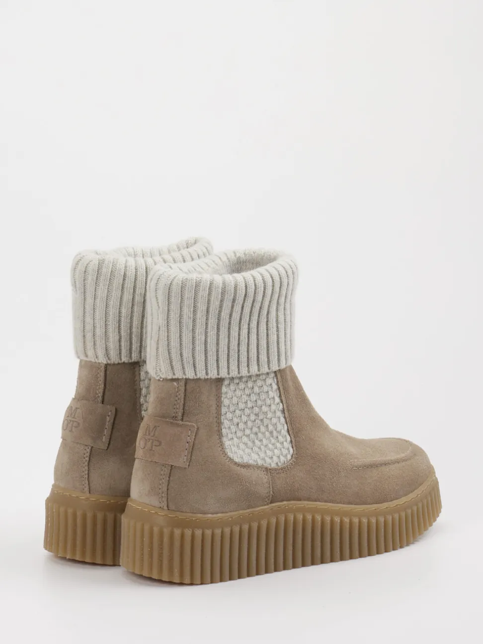 Marc O'Polo – Stiefelette aus Veloursleder beige