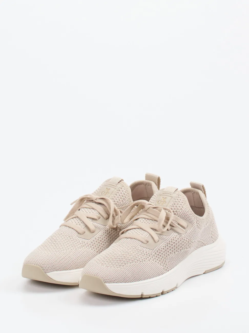 Marc O'Polo – Strick-Sneaker aus Textil in Beige