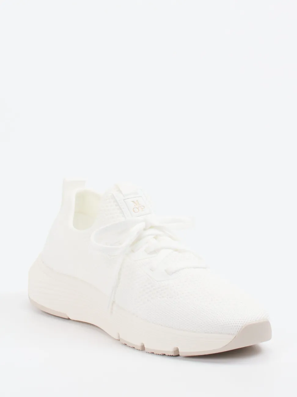 Marc O'Polo – Strick-Sneaker aus Textil in Offwhite