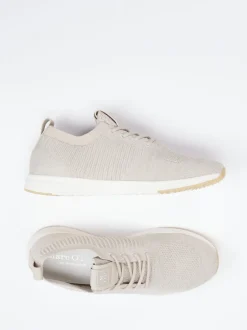 Marc O'Polo – Strick-Sneaker aus Textil in Beige