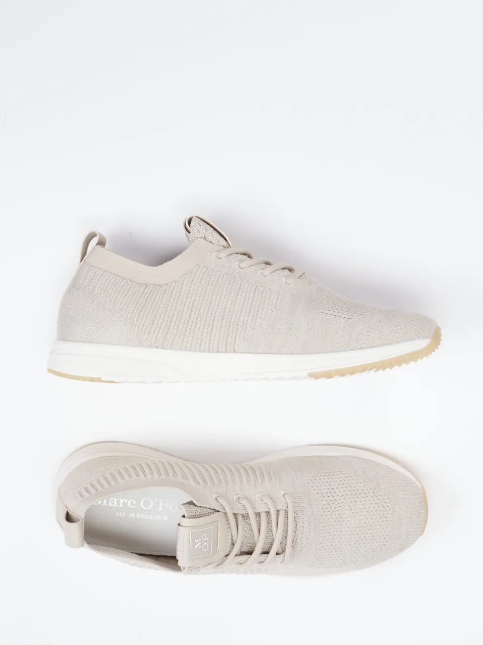 Marc O'Polo – Strick-Sneaker aus Textil in Beige