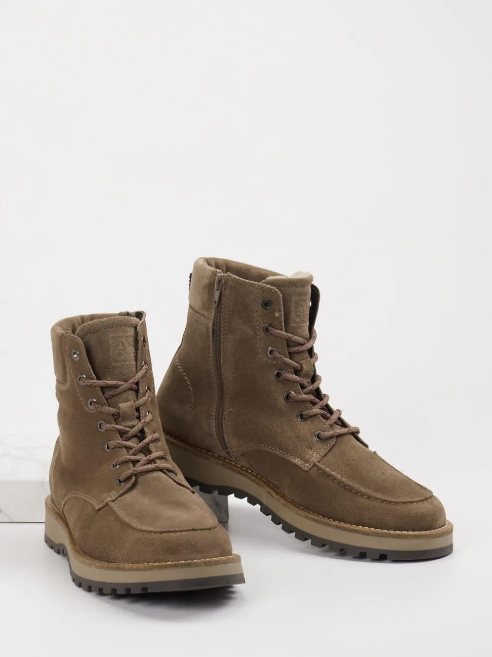 Marc O'Polo – Winterboots aus Veloursleder braun