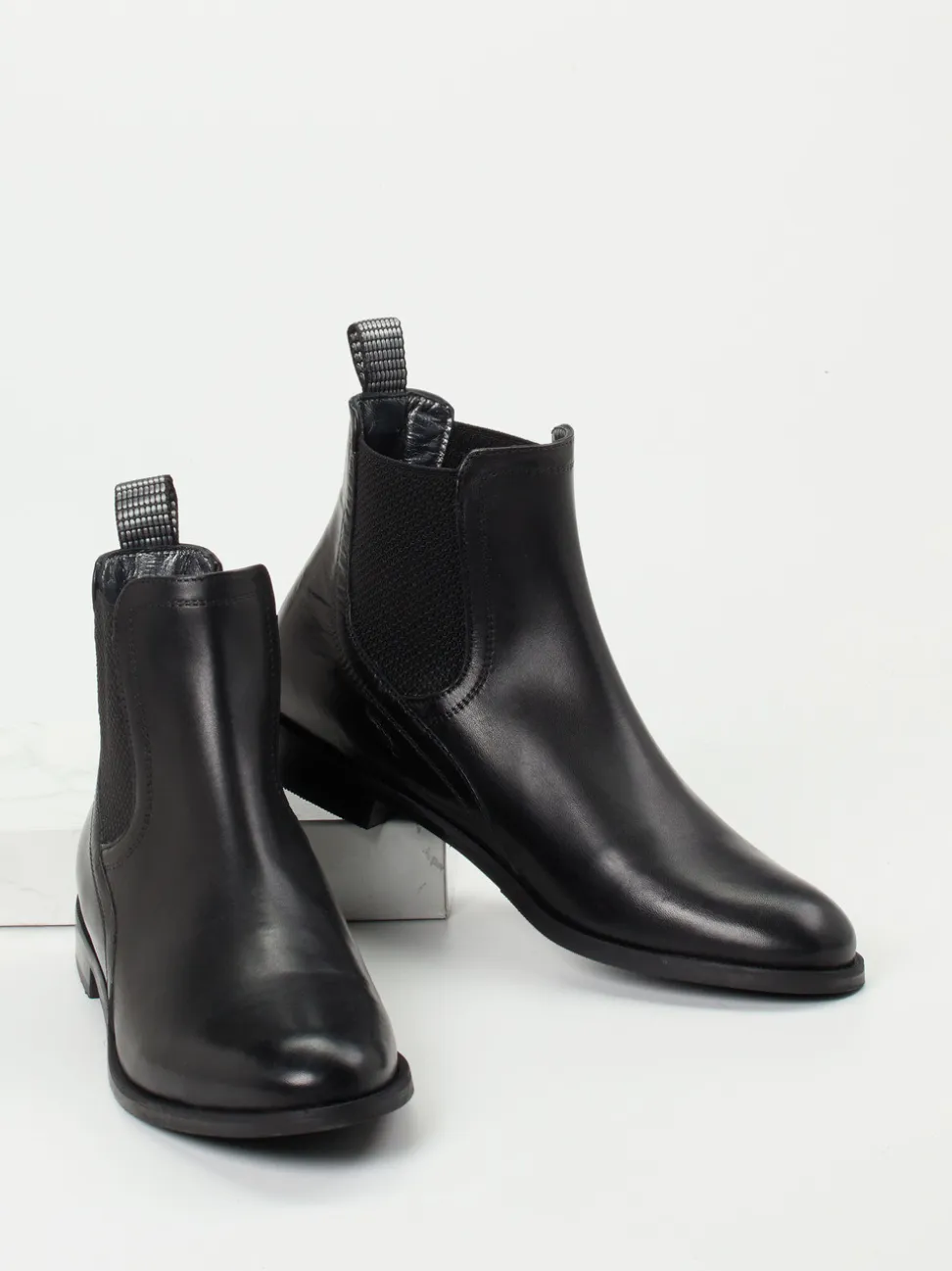 Maripé – Chelsea Boots aus Kalbleder schwarz