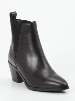 Maripé – Chelsea Boots aus Kalbleder schwarz glänzend
