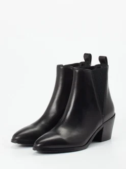 Maripé – Chelsea Boots aus Kalbleder schwarz glänzend