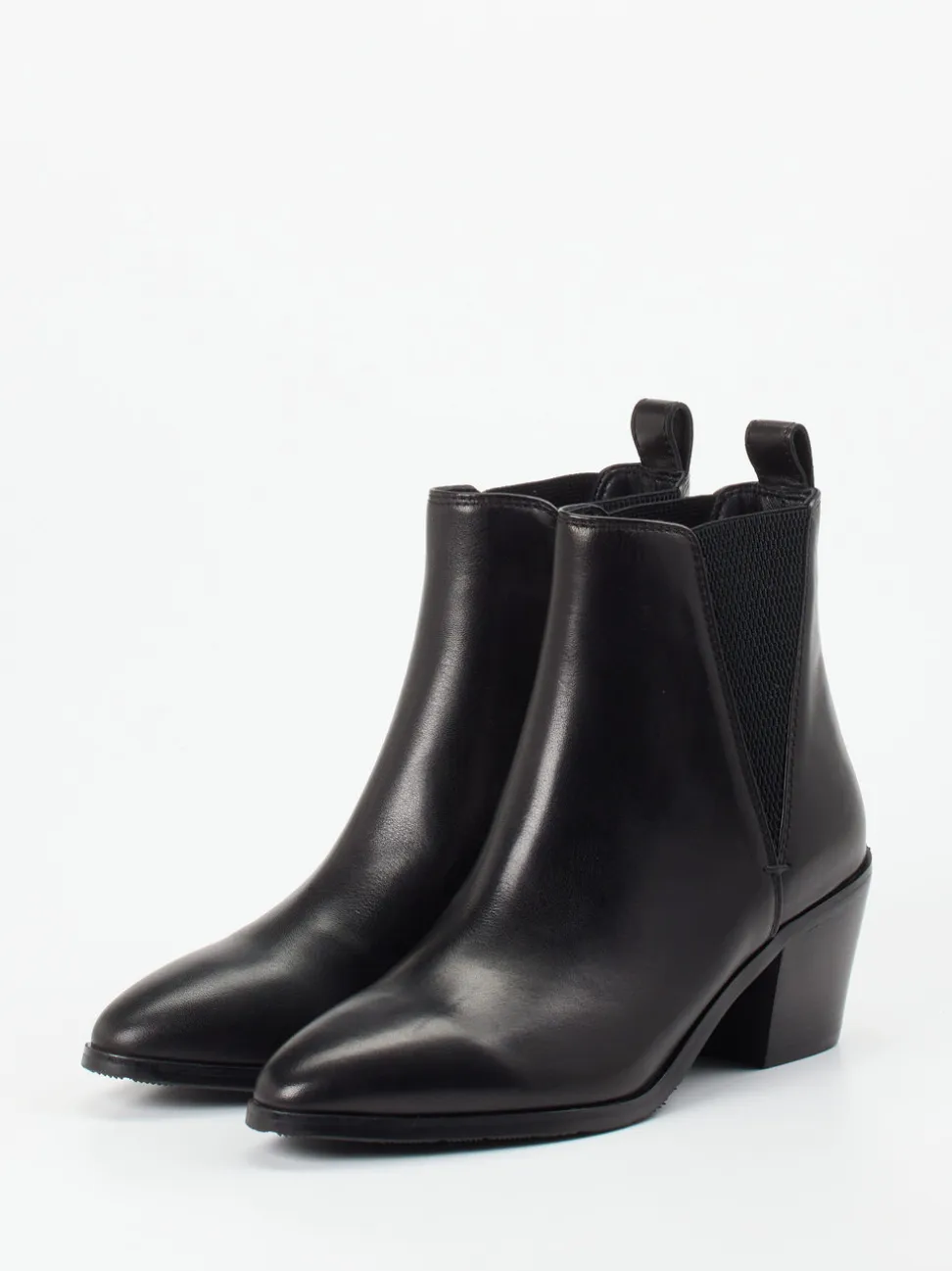 Maripé – Chelsea Boots aus Kalbleder schwarz glänzend