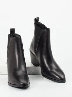 Maripé – Chelsea Boots aus Kalbleder schwarz glänzend