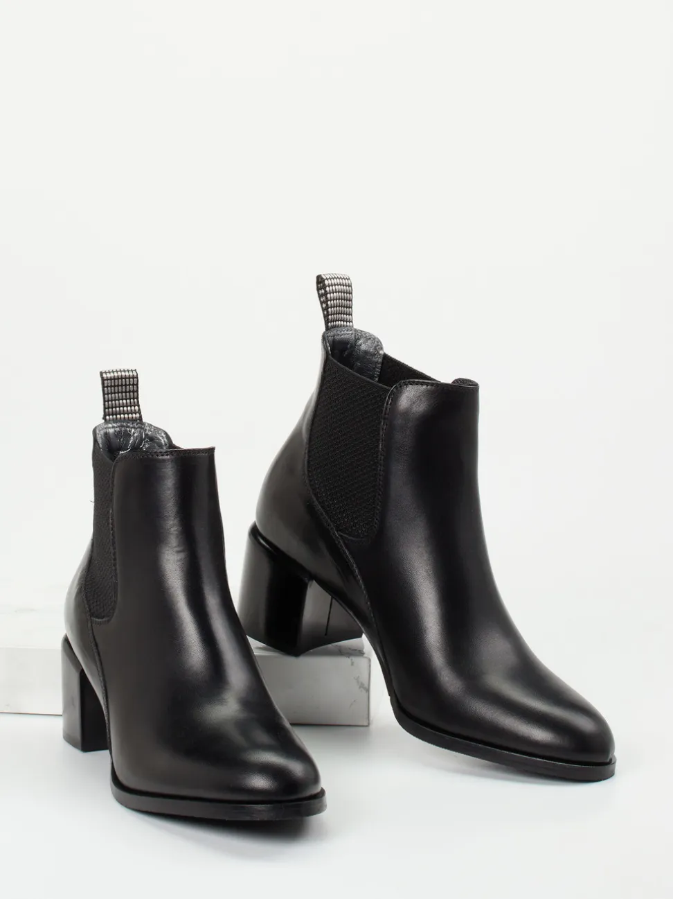 Maripé – Chelsea Boots aus Kalbleder Schwarz