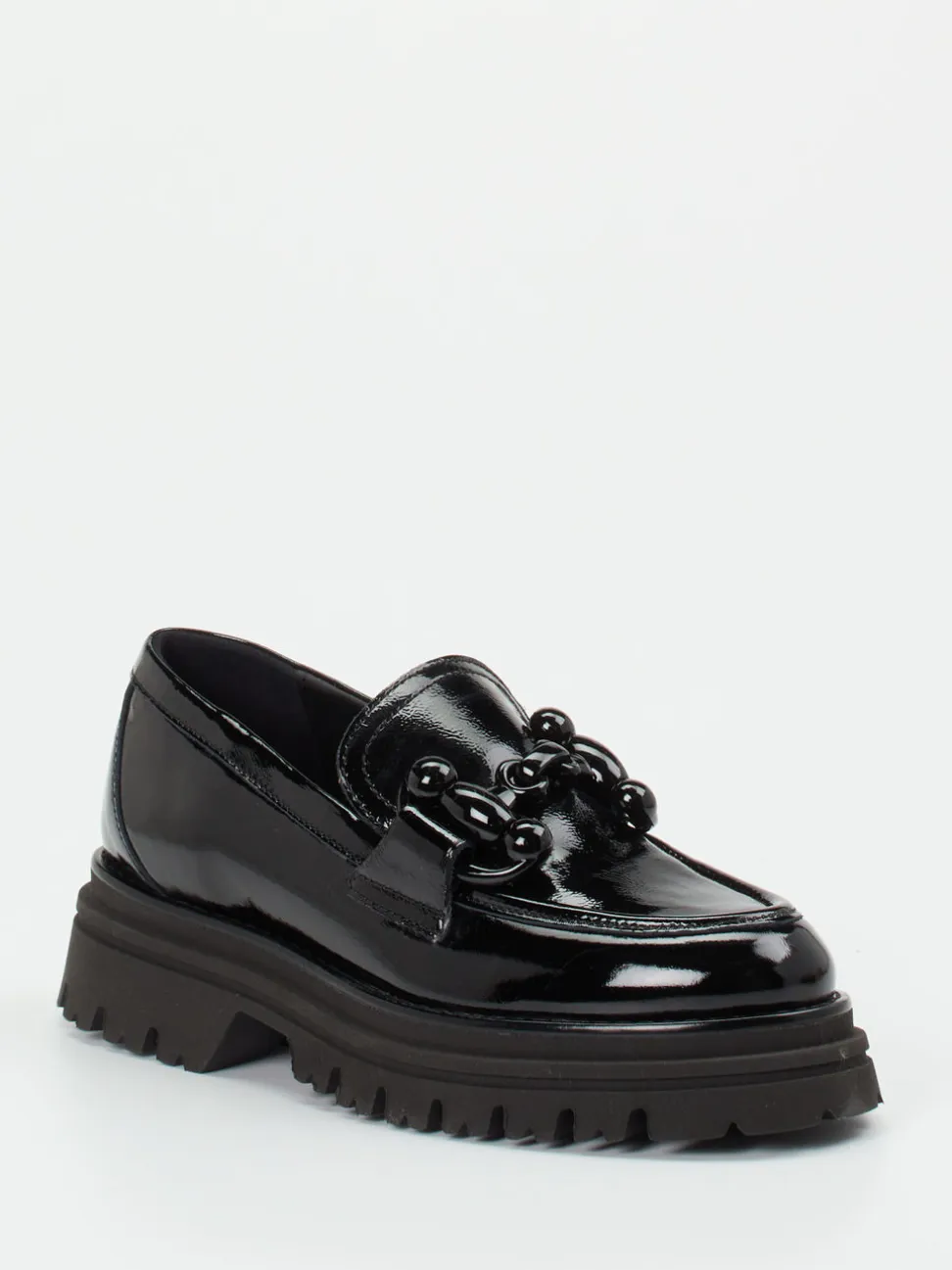Maripé – Chunky Loafer aus Lackleder Schwarz