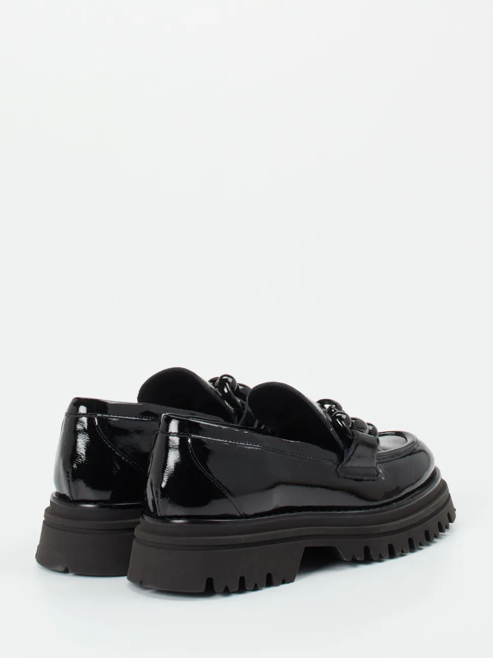 Maripé – Chunky Loafer aus Lackleder Schwarz
