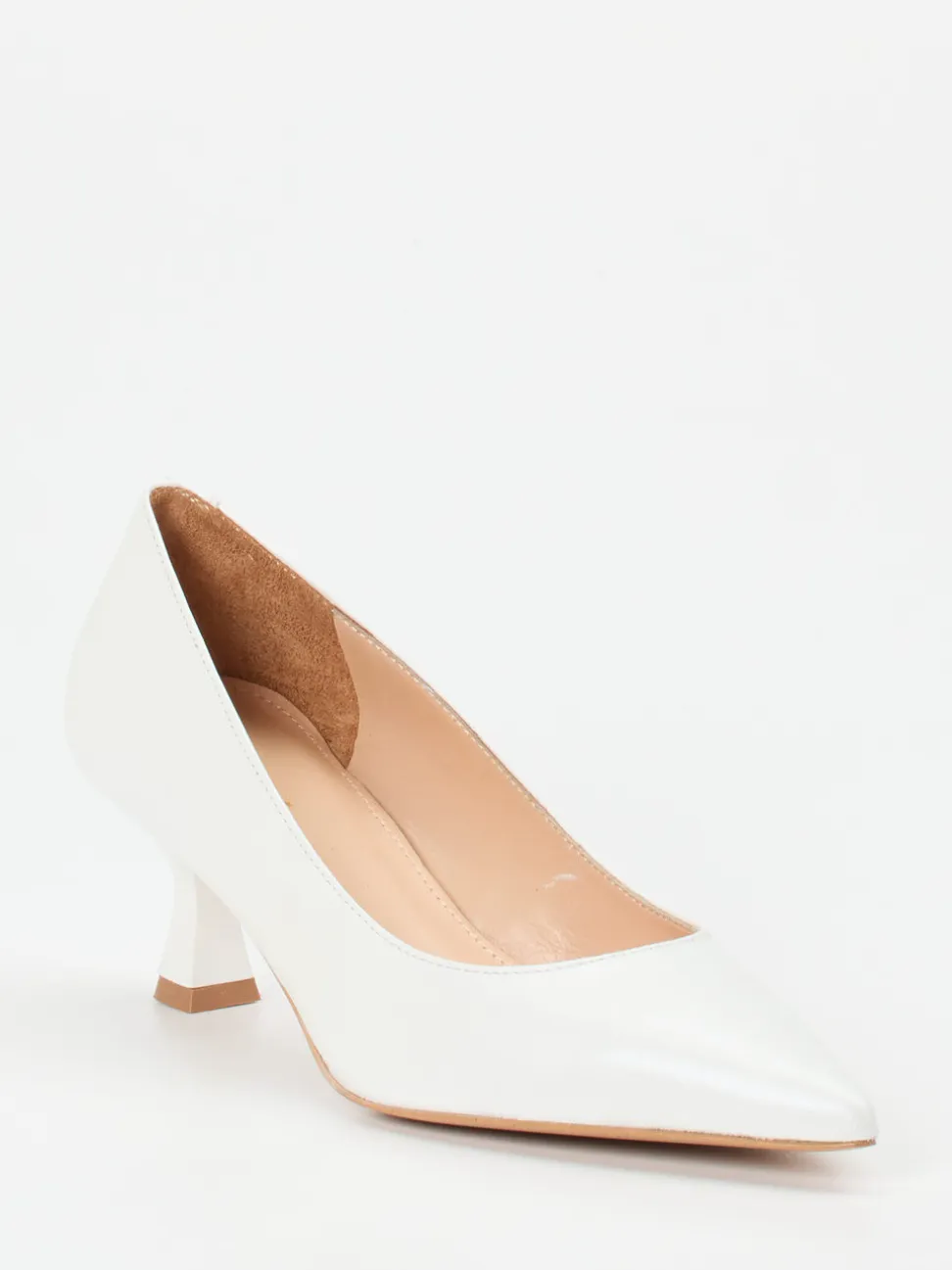Maripé – Kitten-Heel-Pumps aus Lammleder Offwhite