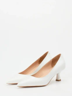 Maripé – Kitten-Heel-Pumps aus Lammleder Offwhite