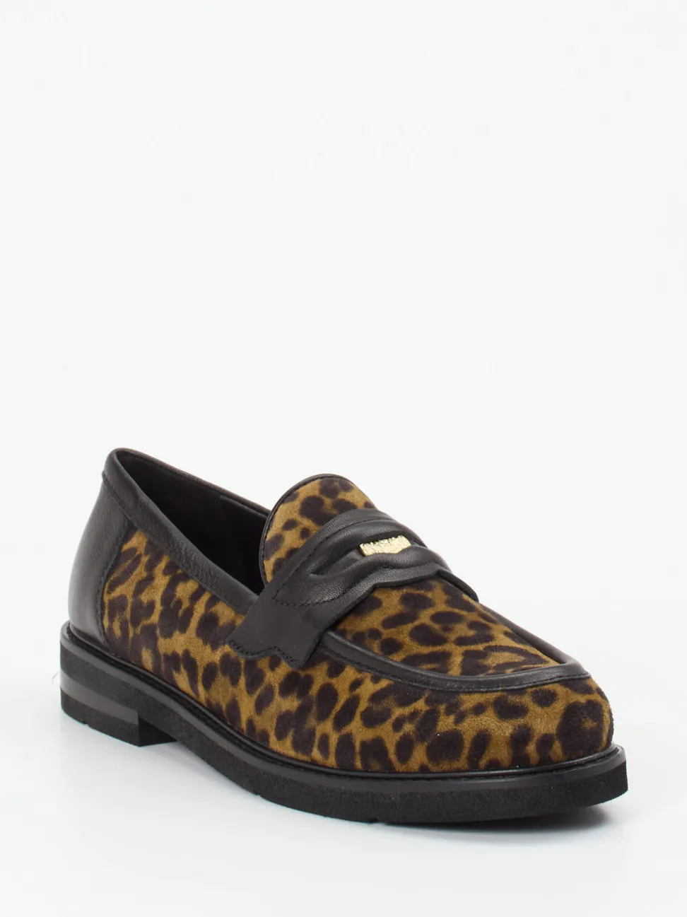 Maripé – Loafer aus Fell mit Leoprint