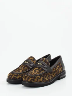 Maripé – Loafer aus Fell mit Leoprint