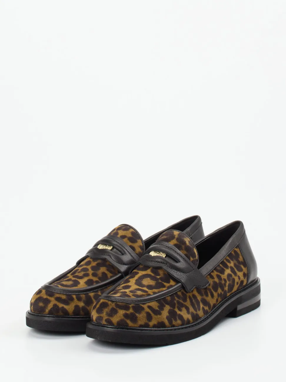 Maripé – Loafer aus Fell mit Leoprint