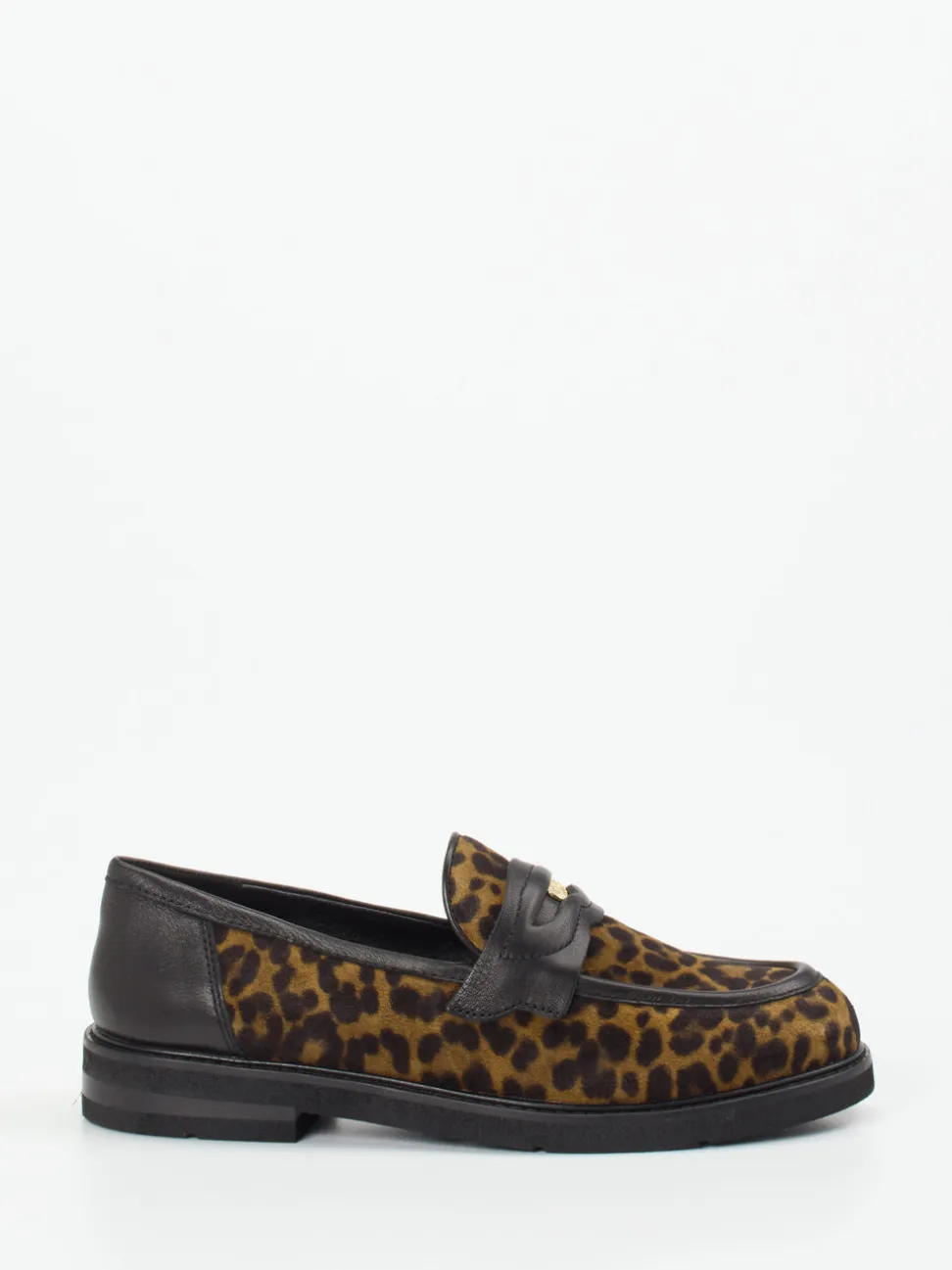 Maripé – Loafer aus Fell mit Leoprint