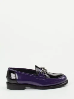 Maripé – Loafer aus Lackleder in Violett-Schwarz