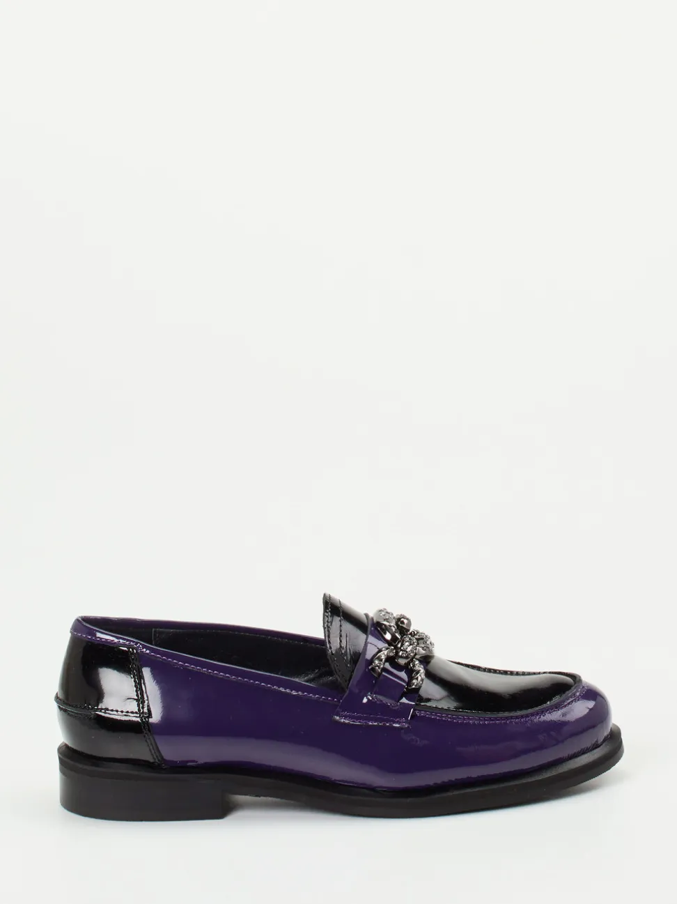 Maripé – Loafer aus Lackleder in Violett-Schwarz