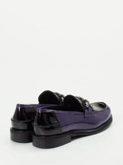 Maripé – Loafer aus Lackleder in Violett-Schwarz