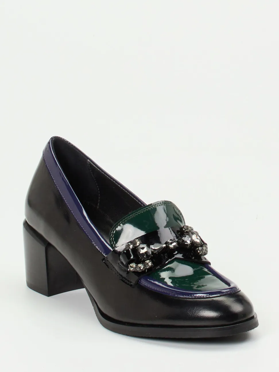 Maripé – Loafer aus Lackleder mit Steinbesatz