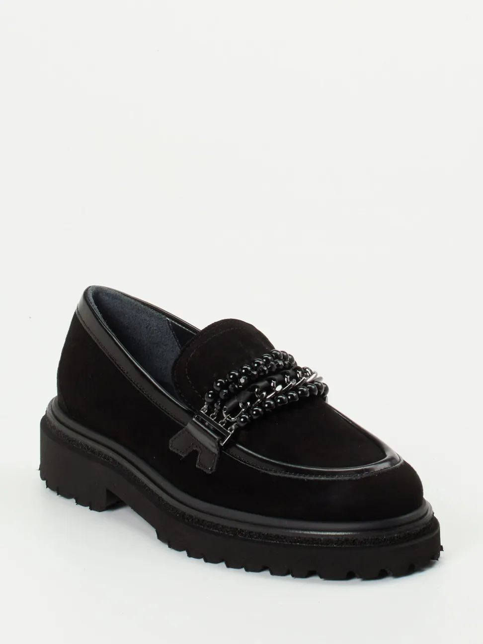 Maripé – Loafer aus Veloursleder Schwarz
