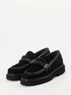 Maripé – Loafer aus Veloursleder Schwarz