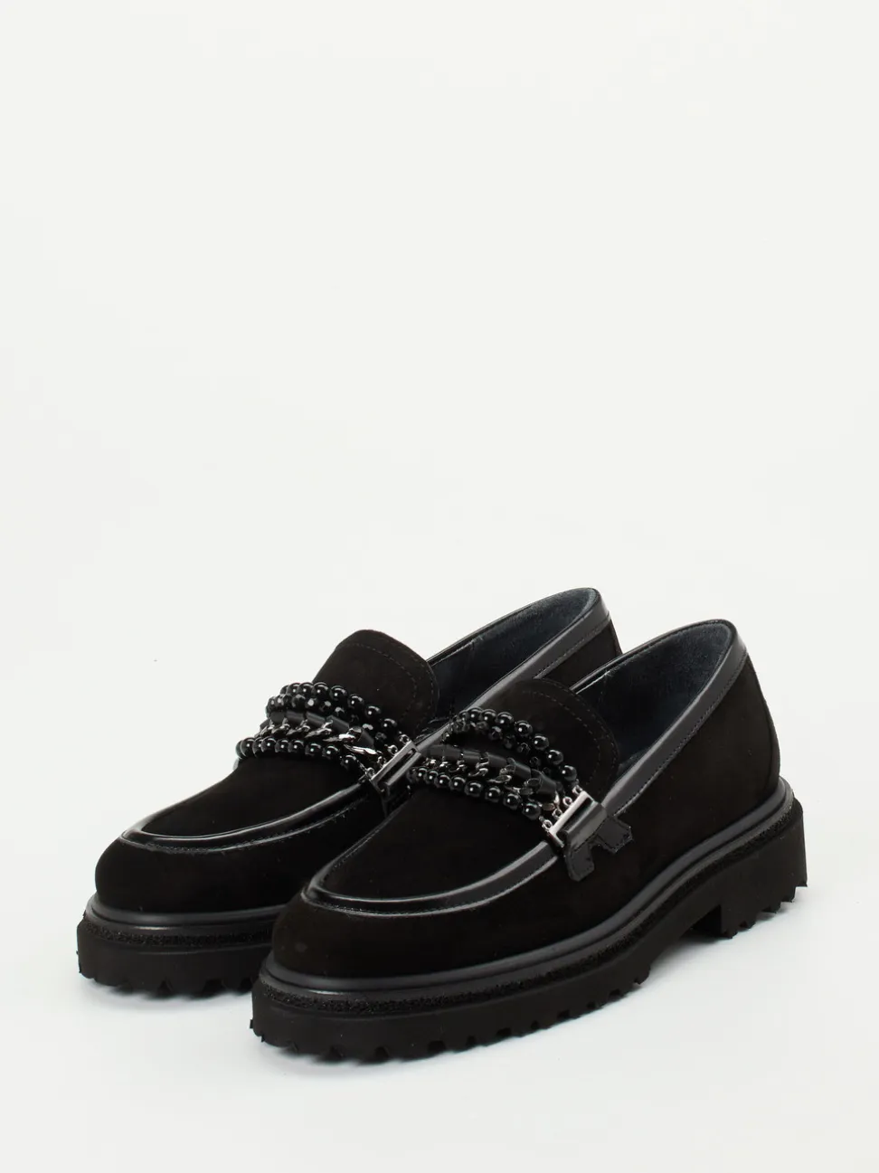 Maripé – Loafer aus Veloursleder Schwarz